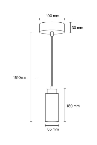 Candeeiro suspenso em travertino - Bege - 10 W