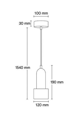 Candeeiro suspenso em madeira e travertino - Natural - 40 W