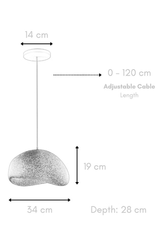 Candeeiro suspenso - Cinzento - 40 W