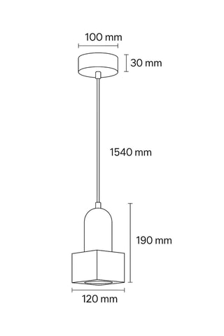 Candeeiro suspenso em madeira - Bege - 40 W