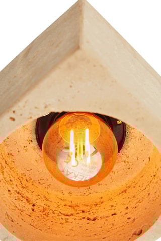 Candeeiro suspenso em madeira - Bege - 40 W