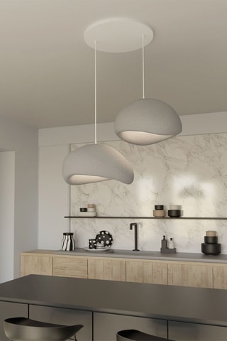 Candeeiro suspenso - Cinzento-escuro - 2 x 40 W