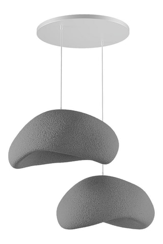 Candeeiro suspenso - Cinzento-escuro - 2 x 40 W
