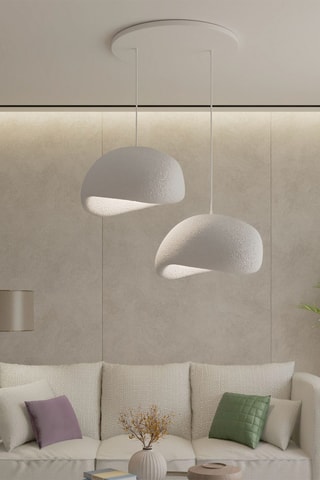 Candeeiro suspenso - Branco - 2 x 40 W