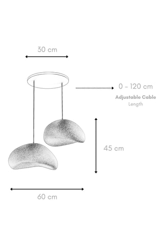 Candeeiro suspenso - Branco - 2 x 40 W