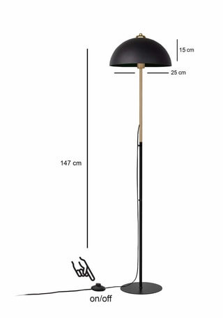 Candeeiro de pé - Preto - 40 W