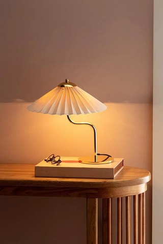 Candeeiro de mesa - Dourado e cru - 2 x 10 W