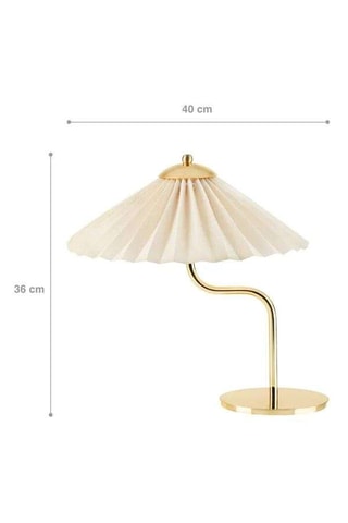 Candeeiro de mesa - Dourado e cru - 2 x 10 W