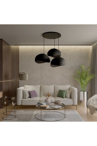 Candeeiro suspenso - Preto - 3 x 40 W