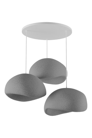 Candeeiro suspenso - Cinzento-claro - 3 x 40 W