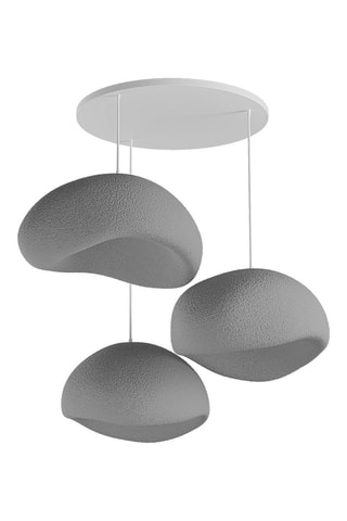 Candeeiro suspenso - Cinzento-claro - 3 x 40 W