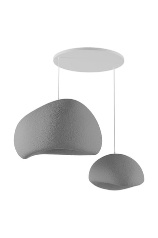 Candeeiro suspenso - Cinzento - 2 x 40 W