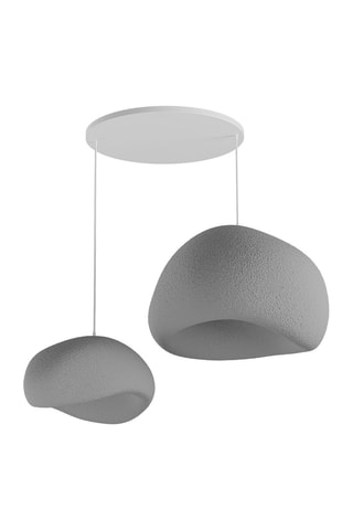 Candeeiro suspenso - Cinzento - 2 x 40 W