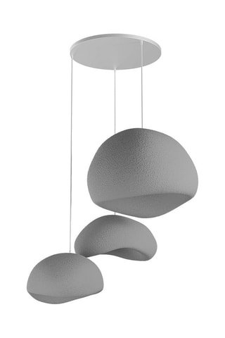 Candeeiro suspenso - Cinzento-escuro - 3 x 40 W