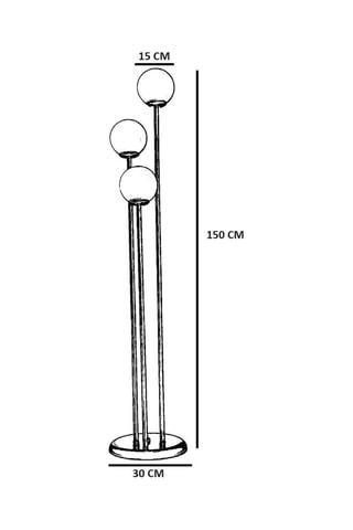 Staanlamp - Wit - 3 x 40 W