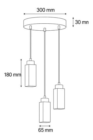 Candeeiro suspenso em travertino com revestimento em madeira - Natural - 3 x 10 W