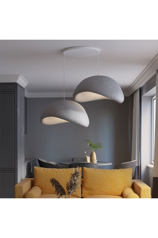 Candeeiro suspenso - Cinzento-escuro - 2 x 40 W
