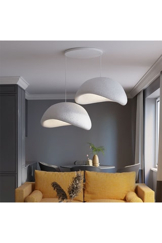 Candeeiro suspenso - Branco - 2 x 40 W