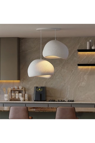 Candeeiro suspenso - Branco - 2 x 40 W