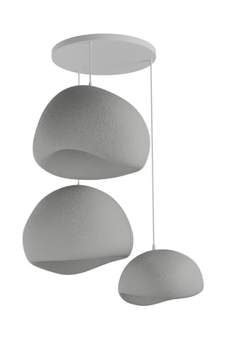 Candeeiro suspenso - Cinzento - 3 x 40 W