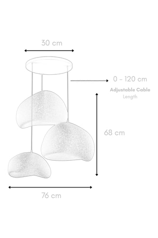 Candeeiro suspenso - Branco - 3 x 40 W