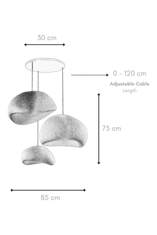 Suspension - Gris - 3 x 40 W