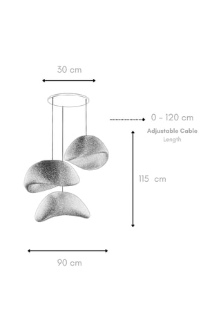 Suspension - Gris foncé - 3 x 40 W