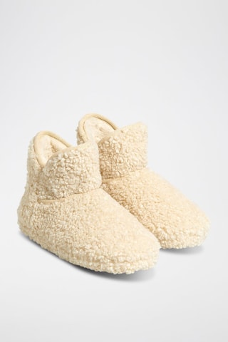Chaussons fourrés Octavie - Ecru