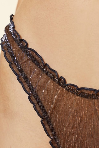 Tanga Bac Amber Shiny - Noir