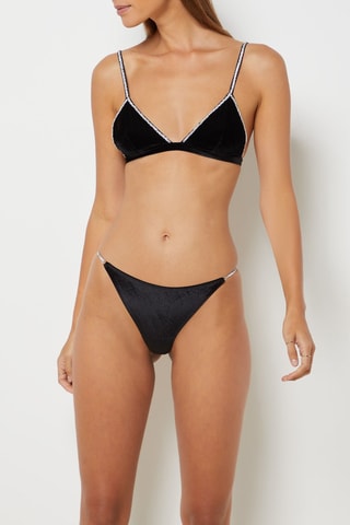 Soutien-gorge en velours Malicieuse - Noir