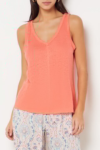 Débardeur de pyjama en lin Okaylee - Orange