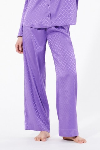 Pantalon droit Fleuriliz - Violet