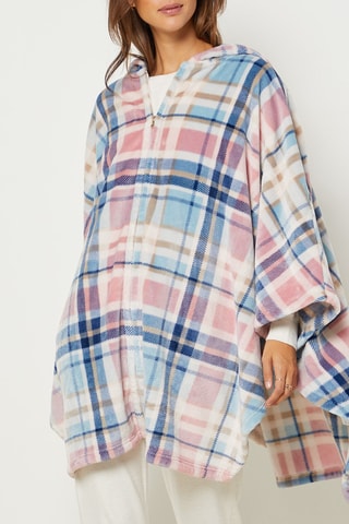 Veste de pyjama à capuche Oden - Rose et bleu cobalt