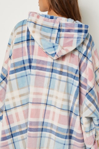 Veste de pyjama à capuche Oden - Rose et bleu cobalt