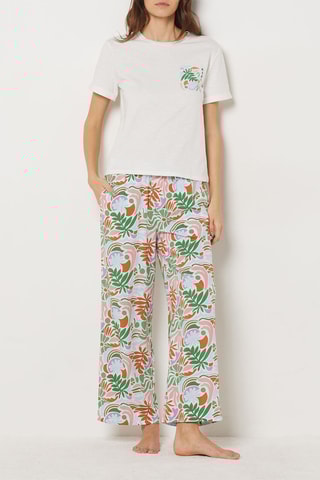 Pantalon de pyjama 7/8 taille haute Vaian - Moutarde