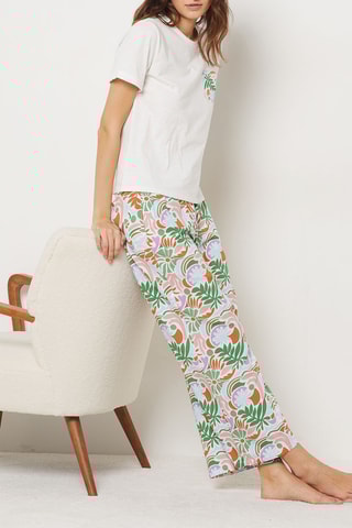 Pantalon de pyjama 7/8 taille haute Vaian - Moutarde
