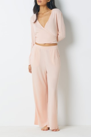 Pyjamabroek hoge taille Dolia - Zalmroze