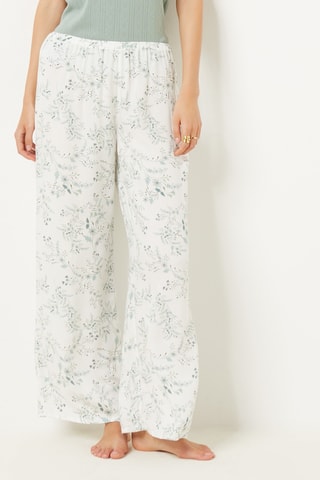 Pantalon de pyjama taille haute In The Garden Ecru