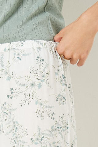 Pantalon de pyjama taille haute In The Garden Ecru