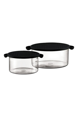 2 hot pots em vidro borossilicato e silicone - 250 e 100 cl