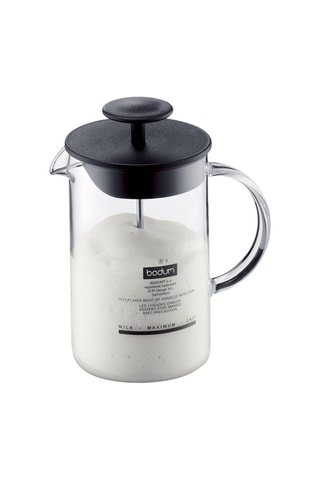 Batedor de leite manual em vidro borossilicato 
25 cl