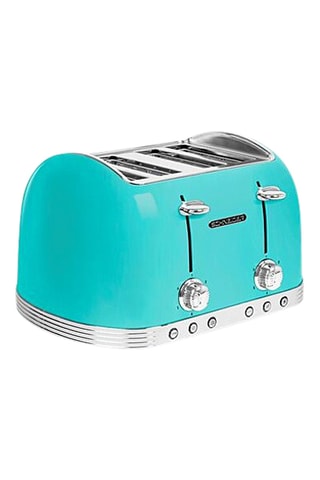 Grille-pain vintage - 1630 W - 4 fentes - Turquoise