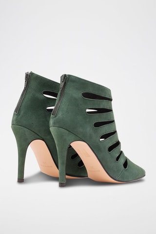 Nubuck Sandalen met Hak Dennengroen