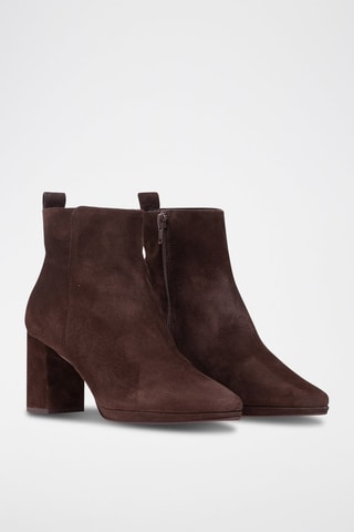 Nubuck Enkellaarzen Bruin