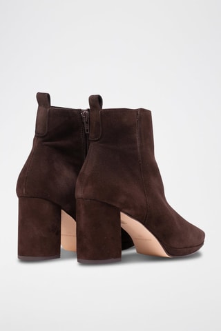Nubuck Enkellaarzen Bruin