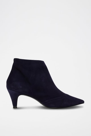 Nubuck Enkellaarzen Carmina Marineblauw