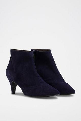 Nubuck Enkellaarzen Carmina Marineblauw