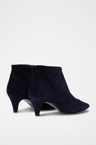 Nubuck Enkellaarzen Carmina Marineblauw