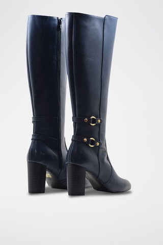 Leren Laarzen Marineblauw