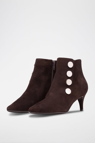 Nubuck Enkellaarzen Brigida Bruin